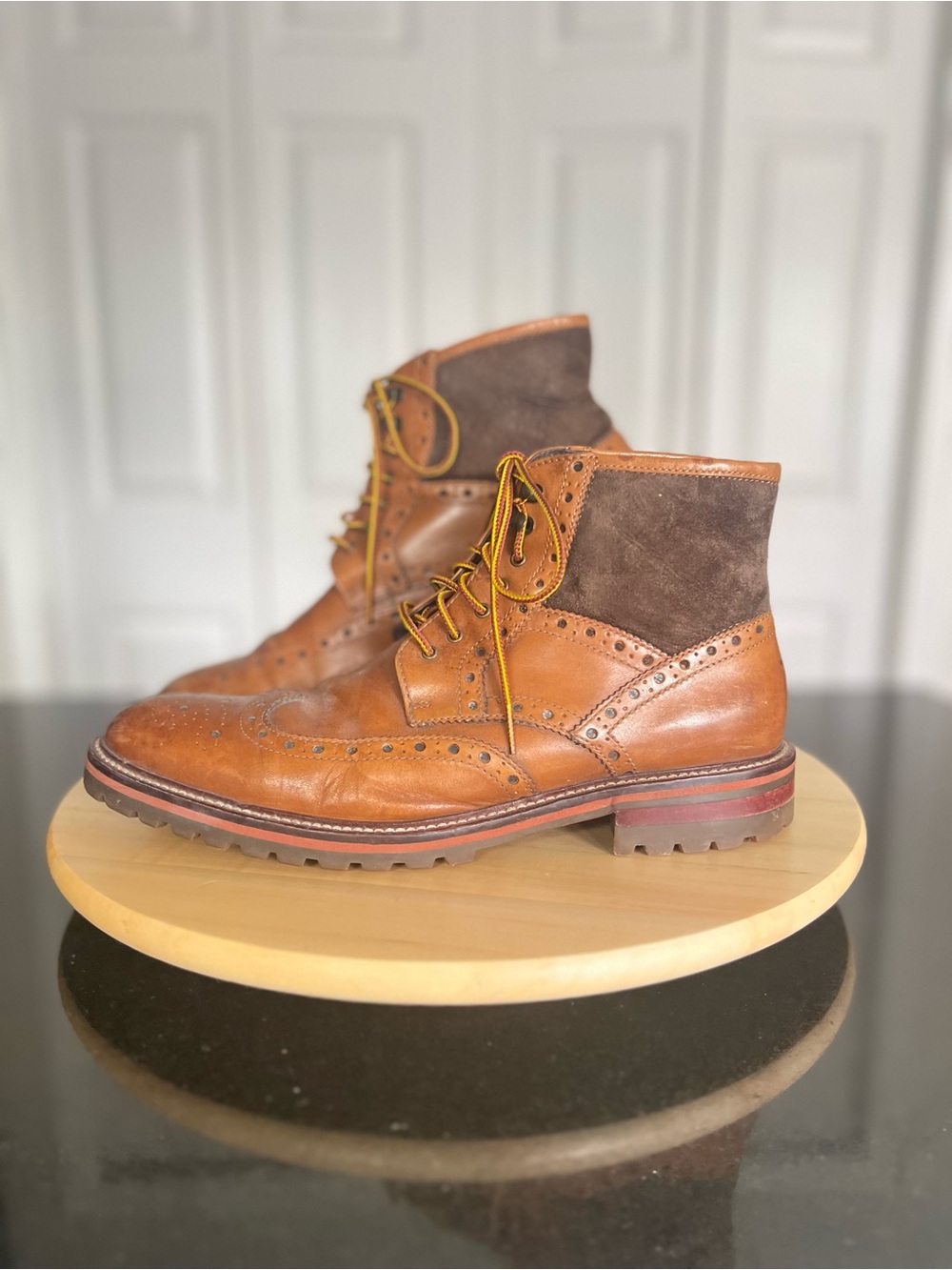Johnston & Murphy Dudley Lug Wingtip Boots